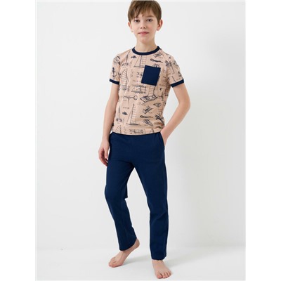 Комплект трикотажный для мальчиков: фуфайка (футболка), брюки