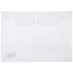 Папка с кнопкой  А4 120мкм прозрачная PK8012T inФОРМАТ