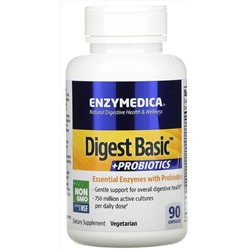 Enzymedica, Digest Basic с пробиотиками, 90 капсул