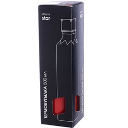 77030-4 Термобутылка 500мл. Star, красная (х20)