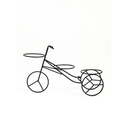 Набор фигурных кашпо для цветов «Велосипед», 300 мл, керамика, 3 шт.