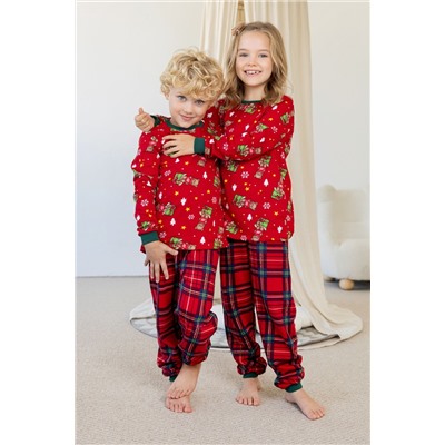 Новогодняя  - детская пижама теплая