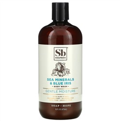 Soapbox, Gentle Moisture, Body Wash, Sea Minerals & Blue Iris, 16 fl oz (473 ml)