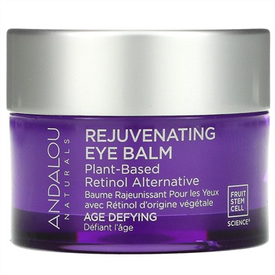 Andalou Naturals, Rejuvenating Eye Balm, Plant-Based Retinol Alternative, Age Defying, 0.45 oz (13 g)