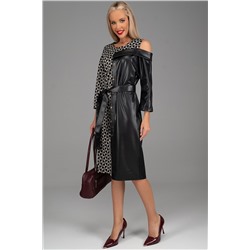 Платье Селина (экокожа/чёрный)