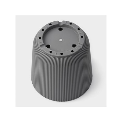 Горшок для цветов с поддоном, 15.5×16.5 см, серый