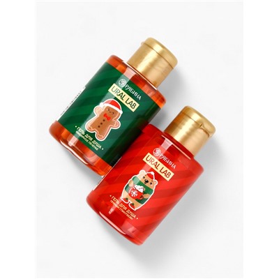 Новогодний подарочный набор косметики Happy new year: гель для душа 2 шт. × 100 мл, мочалка для тела, URAL LAB