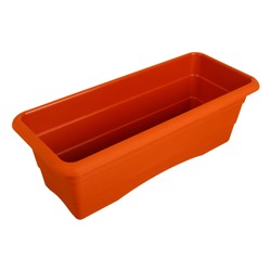 Ящик балконный для цветов, 6 л, 40×17×13.5 см, пластиковый, цвет терракот