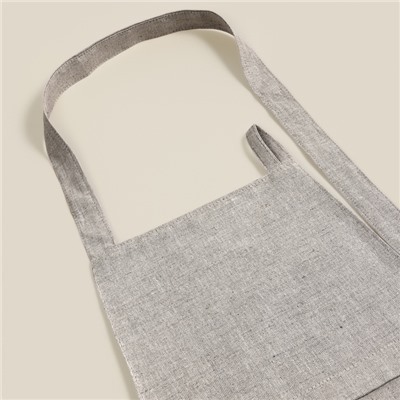 Фартук кухонный женский на завязках SL HOME Heavenly, 74×120 см, цвет небесный, 100% лён, 200 г/м²