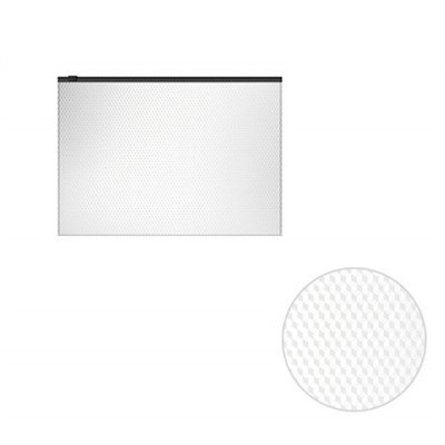Папка на гибкой молнии C6 ZIP Diamond Total White белая 54948 ErichKrause