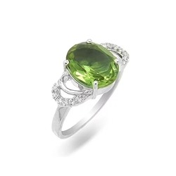 Кольцо из серебра султанит, Агнис