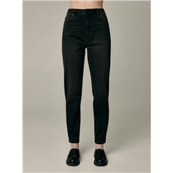 Mom Fit CONTE CON-585 Черные джинсы mom с высокой посадкой и квадратными карманами