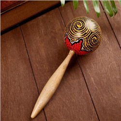 Сувенирный музыкальный инструмент Маракас «Голубая волна», 26×8×8 см, МИКС