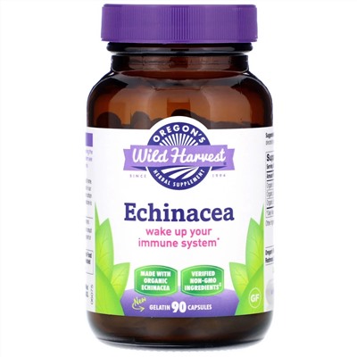 Oregon's Wild Harvest, Echinacea, 90 Gelatin Capsules
