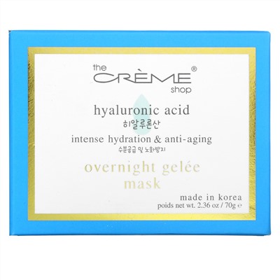 The Creme Shop, Hyaluronic Acid, Overnight Gel Beauty Mask,  2.36 oz (70 ml)