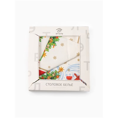 УЦЕНКА Набор столовый "Новогодняя сказка", скат.150х180см +/-3см с ГМВО, салф.40х40см-8 шт, хл100% 1