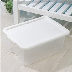 Контейнер для хранения Porter, 14 л, 42,5×31,5×17,5 см, с крышкой, цвет слоновая кость