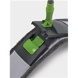 Швабра для мытья пола плоская Доляна, насадка из микрофибры 42×12 см, телескопическая ручка 73-124 см