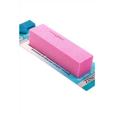 Zinger Бафик для шлифовки ногтей 4-х сторонний / Classic EK-108, 120 грит, розовый KRISTALLER, 1110985