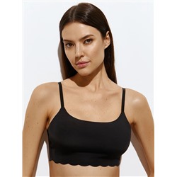 Omsa Топ 3. OmD 1111B Invisible Майка "Toп" женская (кроп-топ на тонких бретелях с вкладышами), PA