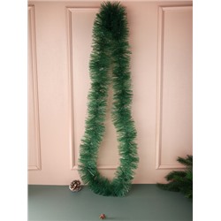 Мишура зеленая 2 м диаметр 9 см / NGA-04 /уп 10/600/