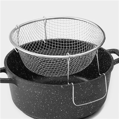 Фритюрница Доляна, d=20 см, нержавеющая сталь, серебристая