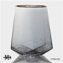 Стаканы Magistro «Дарио», 450 мл, 10×11.5 см, набор 6 шт., стекло, графит