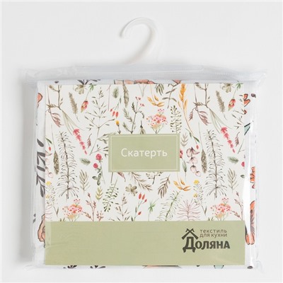 Скатерть Доляна Oleander 149×180 см, 100% хлопок, рогожка 164 г/м²