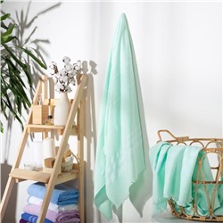 Полотенце махровое двухстороннее «Этель. Уют», 90×170 см, хлопок 100%, мятное