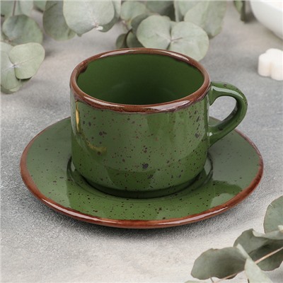 Чайная пара Punto verde, чашка 200 мл, блюдце d=15,5 см