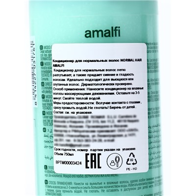 Кондиционер для волос AMALFI Normal hair для вьющихся и спутанных волос, 750 мл