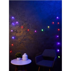 Гирлянда «Нить» 5 м с насадками «Комета», IP20, прозрачная нить, 20 LED, свечение мульти (RG/RB), мигание, 220 В