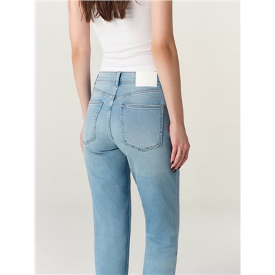 CONTE Голубые джинсы slim с эффектом потёртостей CON-940