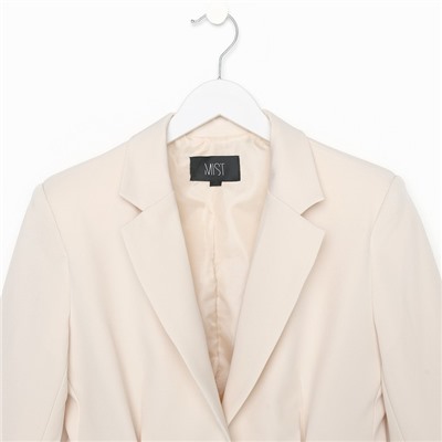 Пиджак женский с защипами MIST, размер 46, молочный