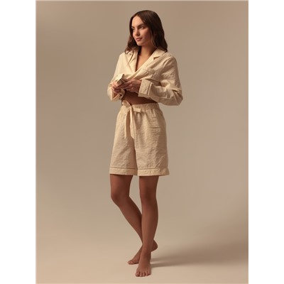 Шорты домашние женские SL Home Basic, бежевые, размер L