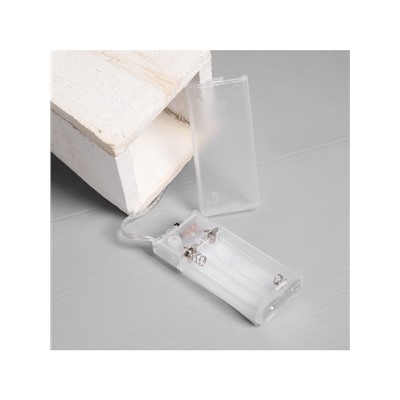 Фигура деревянная «Ёлочка белая», 27×14×14 см, 35 LED, батарейки AAx2 (не в комплекте), свечение теплое белое