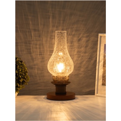 Лампа настольная RISALUX ЭКО «Татьяна» 1×40 Вт Е27 коричневый 14×14×34 см