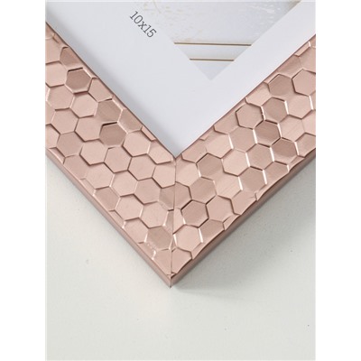 Фоторамка для фото 10×15 см «МИРАМ», пластик, розовый, (пластиковый экран)