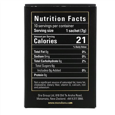 Manukora, Raw Manuka Honey Sachets, 100+ MGO, 10 Sachets, 0.24 oz (7 g) Each