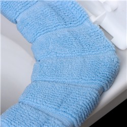 Мягкий чехол накладка на крышку и сиденье унитаза (голубая)