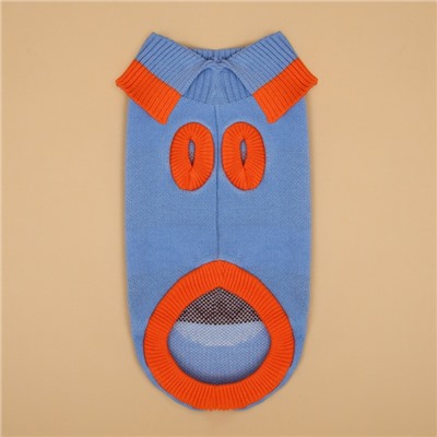 Свитер для животных «Зайка», размер 2XL, ДС 34, ОШ 34, ОГ 32-51 см, голубой