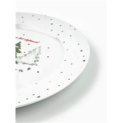 Тарелка новогодняя плоская «Новогодние истории», d=22 см