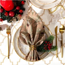 Набор салфеток «Этель» «Spruce branches» 46×46 см - 4 штуки,100%хлопок, саржа 190 г/м²