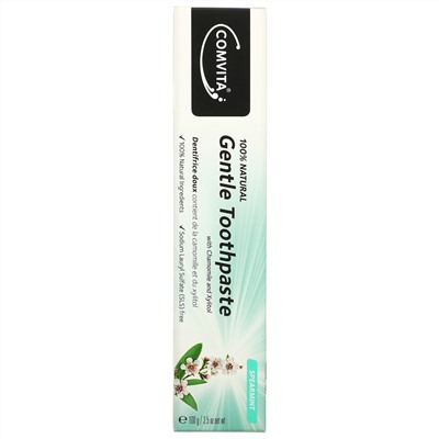 Comvita, 100% Natural Gentle Toothpaste with Chamomile and Xylitol, Fluoride Free, Spearmint, 3.5 oz  (100 g)