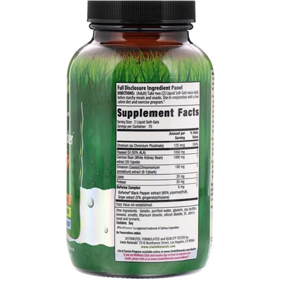 Irwin Naturals, 3-in-1 Carb Blocker, блокатор углеводов 3-в-1, максимальный эффект, 150 желатиновых капсул