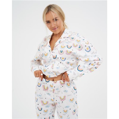 Пижама женская (рубашка, брюки) KAFTAN «Радуга», размер 44-46