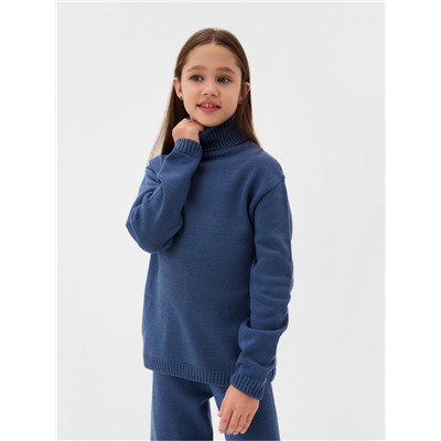 Костюм вязаный детский (Свитер и брюки) MINAKU, синий, рост 98 см