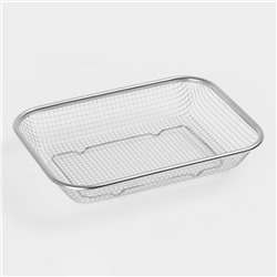 Сито-корзинка Доляна, 30×22 см, 201 нержавеющая сталь, серебристое