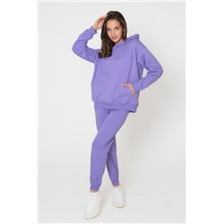 Худи оверсайз с капюшоном футер (Лиловый)