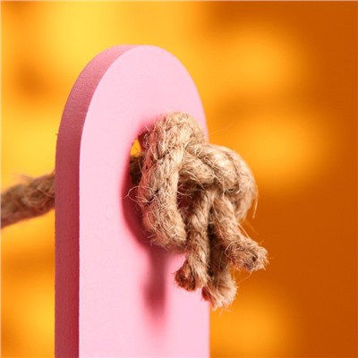 Подарочный ящик «Аром», деревянный, ручка - канат, розовый, набор 3 шт.